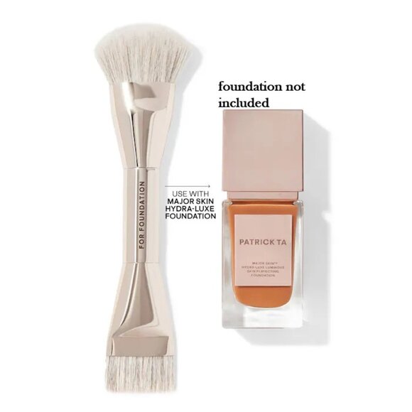 ✅ Patrick Ta ~ Dual Ended Foundation Brush ~ Award Winner ✨ New in Box - Picture 3 of 4